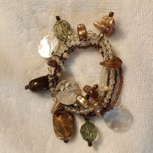 Pair Of Beaded Bangly Bracelets